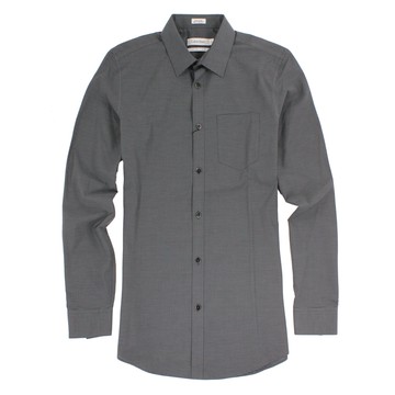 美國百分百【全新真品】Calvin Klein 襯衫 CK 男衣 長袖 上班 休閒 合身 條紋 XS號 黑色 E232