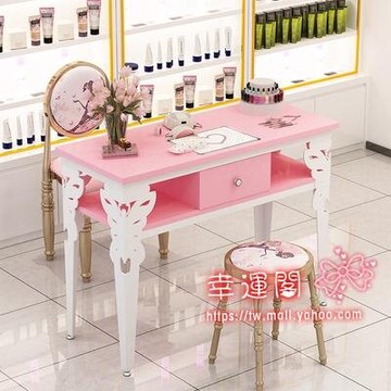 美甲桌 簡約現代雙人桌椅套裝單人小型簡易美甲桌子雙層經濟型T