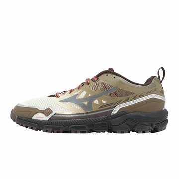 Mizuno 美津濃 越野跑鞋 Wave Daichi LS Covernat 男鞋 卡其 棕 聯名 D1GD262101