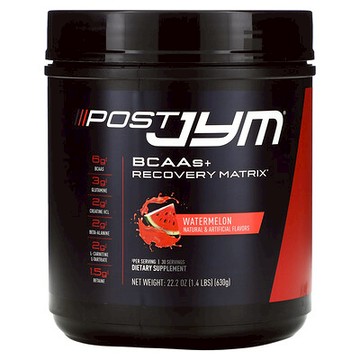 JYM Supplement Science, Post JYM，支鏈胺基酸 + 修復基質，西瓜味，1.4 磅（630 克）