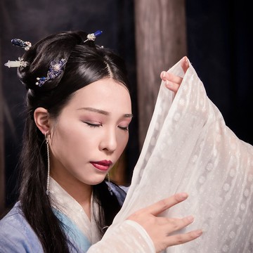 滴露耳環(水墨藍款)