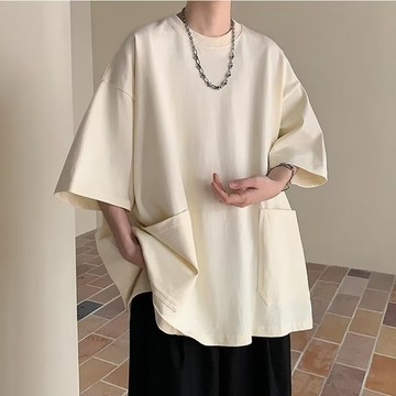 日系 復古 口袋 潮牌 短袖 夏季 新款 男生T恤 韓版 潮流  嘻哈 短袖上衣 短T(ATSF234)【Fizze】