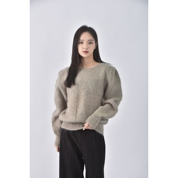 (L) 圓領綠色毛衣二手衣