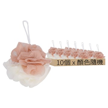 起泡沐浴球 直徑約8~12cm PE材質 重量50g  顏色隨機  10個  1組