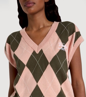 Varley Avika argyle cotton-blend sweater vest