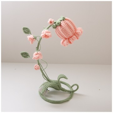 DIY💖浪漫鈴蘭小夜燈手工編織花束毛綫鈎針diy材料包情侶閨蜜禮物成品手工材料包創意交換禮物 毛線編織鉤針手作 FAXN