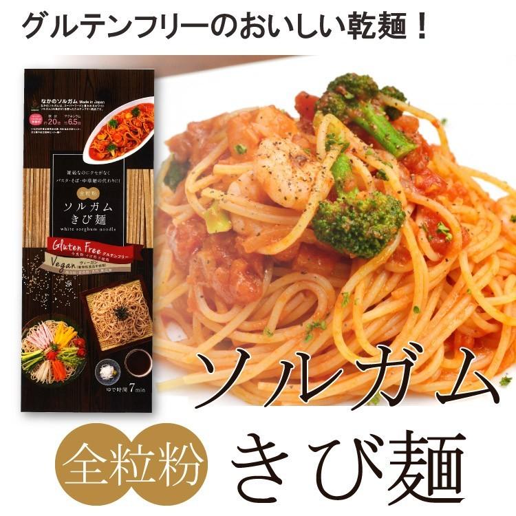 グルテンフリー ソルガムきび麺 180g 無塩 特定原材料不使用 小麦粉不使用 パスタ カパーチェ Capace 乾麺 中野産業 産地直送 メール便 送料無料