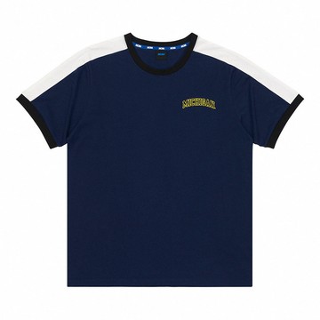 NCAA 短T 密西根大學 深藍 拼接 短袖 上衣 男 7225500580