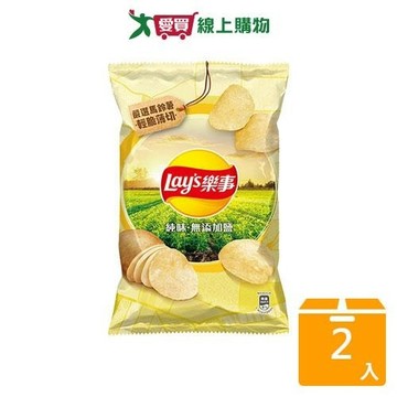 樂事洋芋片純味無添加鹽80G【兩入組】【愛買】