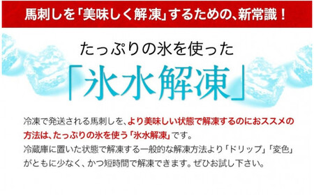 馬刺し 上赤身 ブロック 国産 熊本肥育 冷凍 生食用 たれ付き(100g×2)＋たてがみセット(50g×1) 肉 期間限定 絶品 牛肉よりヘルシー 馬肉 予約 平成27年28年 農林水産大臣賞受賞 熊本県山江村《90日以内に順次出荷(土日祝除く)》