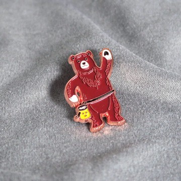 Beta Bear 琺瑯徽章 – 送給攀岩者與抱石者的禮物 – 攀岩徽章 – 등반 クライミング