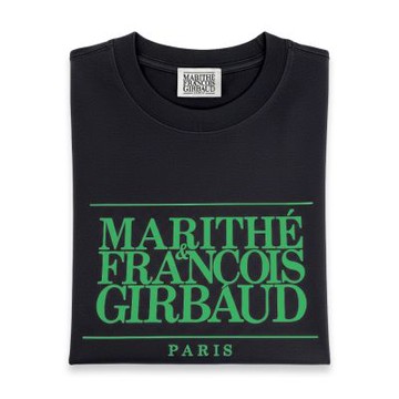 MARITHÉ FRANÇOIS GIRBAUD MFG 中性款 經典LOGO 短袖上衣 T恤-黑色