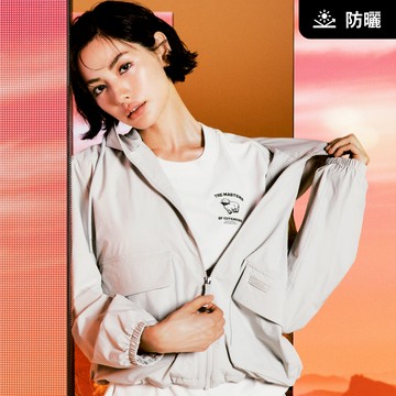 女裝 ARCHELON 平織 連帽外套 - 淺灰色