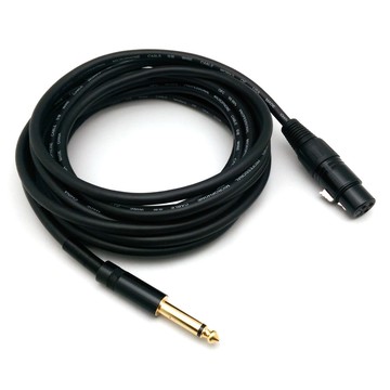 5M 6.3MM公頭轉XLR(Cannon接頭)母頭 非平衡式音訊連接線