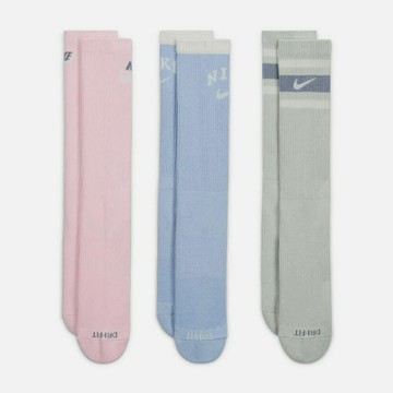 【滿千折百】NIKE 長襪 EVERYDAY PLUS 馬卡龍色 中高筒 三色一組 三雙一組 襪子 DX7665-902