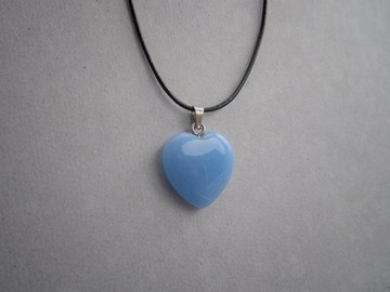 愛心黑色細繩頸鍊【blue heart】愛心頸鍊