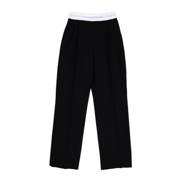 alexanderwang 徽標裝飾彈力高腰褶襇長褲