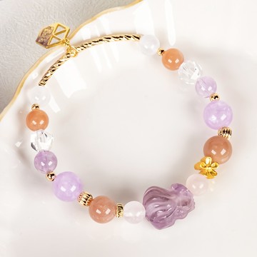 桃花招來 | 紫水晶/橙月光/白水晶/瑪瑙