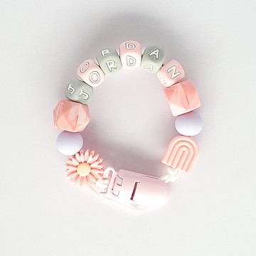 JORDAN 雛菊 彩虹 客製化奶嘴鏈