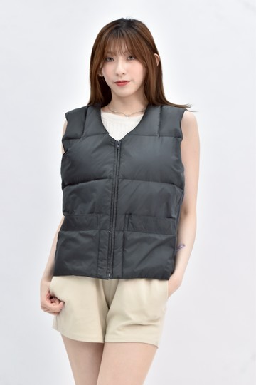 加購優惠(XL) garment city 黑色羽絨無袖背心外套