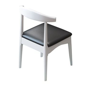 【HappyLife】實木牛角椅 Y10774象牙白