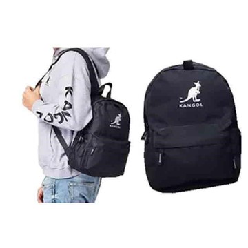 ~雪黛屋~KANGOL 後背包小容量進口防水尼龍布水瓶外袋輕便休閒百搭男女適用