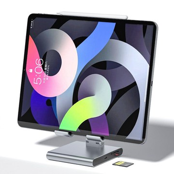 NovaPlus｜HS5八合一Type-C HUB多功能轉接集線平板手機多角度支架