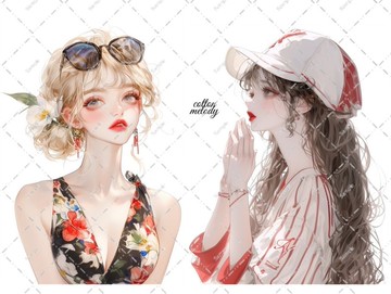 原創貼紙 no.6597 人物貼紙 原創貼紙 人物貼紙 女孩貼紙 原創人物貼紙