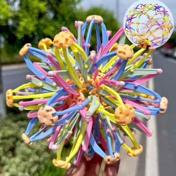 兒童球類 益智魔術伸縮球 百變開花球 變大收縮 彈力戶外拋接球玩具 户外运动玩具