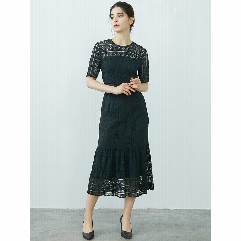 公式 Lagunamoon ラグナムーン Ladyレース切替マーメイドワンピース 通販 Lineポイント最大1 0 Get Lineショッピング