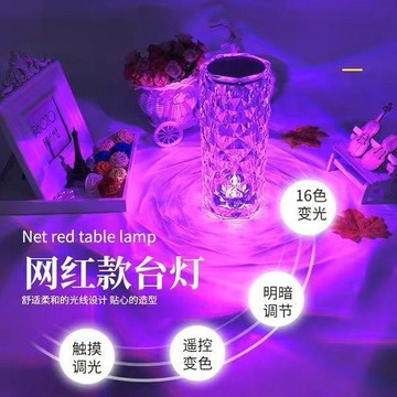🔥在臺出貨🔥網紅玫瑰裝飾檯燈觸摸開關創意小禮物牀頭浪漫氛圍小夜燈生日禮物
