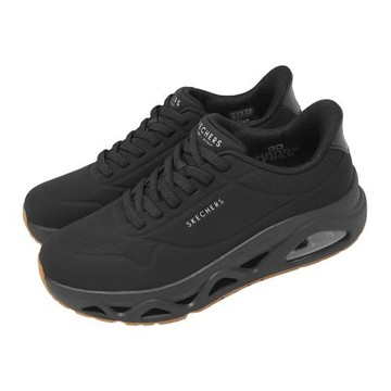 Skechers 休閒鞋 Uno Glide-Step Slip-Ins 男鞋 黑 灰 氣墊 膠底 183420B