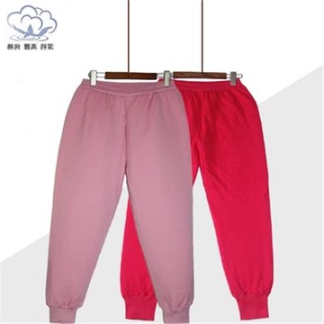 三層保暖褲女純棉寬松大碼200斤中老年純色加厚秋褲夾棉保暖內衣