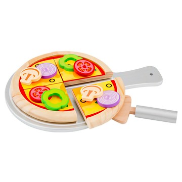 New Classic Toys 總匯比薩切切樂 Set  荷蘭木玩品牌  天然木材無毒塗料  精緻擬真呈現學習生活知識  #10597  1組