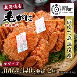 北海道産 冷凍ボイル毛ガニ (300g-340g前後) 2尾