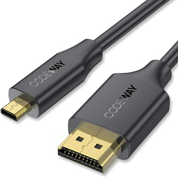 CODEWAY Micro HDMI 轉 HDMI 2.0 連接線  1個  3m