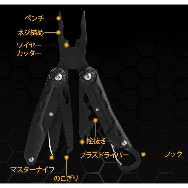 ポイント5倍 マルチツールナイフ 十徳ナイフ マルチプライヤー サスペンション ペンチ 携帯工具 十得ナイフ 万能ナイフ サバイバルツール 川