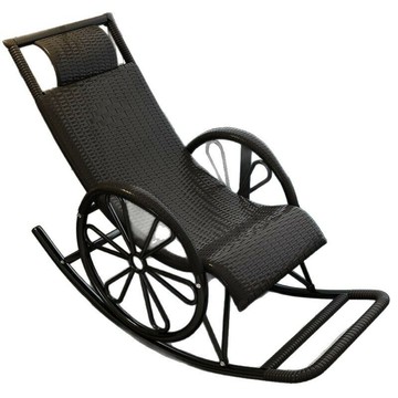陽臺客廳搖搖椅午休懶人藤椅老人逍遙椅午休家用躺椅休閑大人搖椅[010209DD]