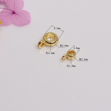 HC--【 20pcs/包】18K包金保色圓形吊墜鏈接環 diy飾品配件圓圈吊扣 手鏈項鏈吊墜扣