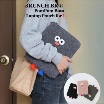韓國ROMANE可愛毛絨iPad平板11寸13電腦包Pro保護套內膽收納袋air