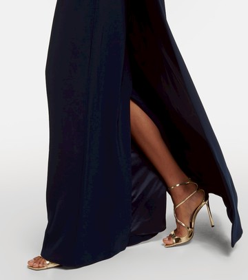 Jenny Packham Embellished cape crêpe gown