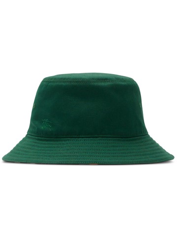 Burberry - check-pattern reversible bucket hat - men - Cotton/Polyester - XS - Green
