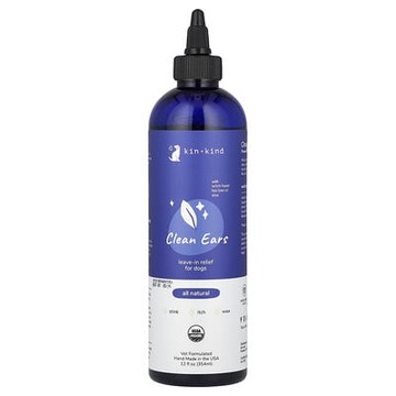 Kin+Kind, 免洗狗狗耳朵清潔劑，12 液量盎司（354 毫升）