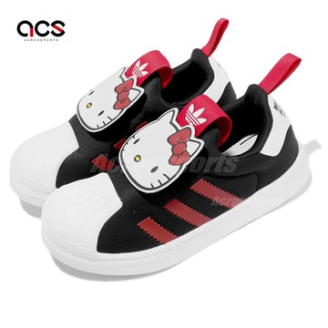 Hello Kitty X adidas Superstar 360 C 童鞋 中童 黑 紅 聯名 小朋友 愛迪達 HQ4093