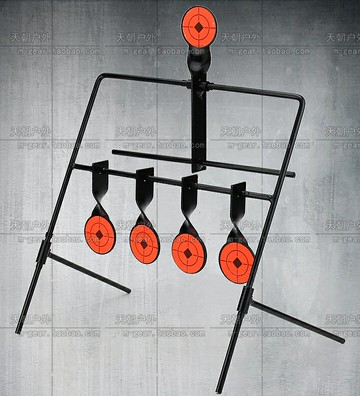 玩具軟彈M4用IPSC鋁合金金屬風鈴競技射擊組合標靶
