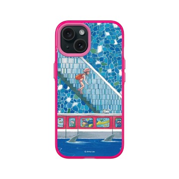 iPhone 15 Clear 粉漾桃 - 幾米 Jimmy Liao - 地下鐵-藍色車站