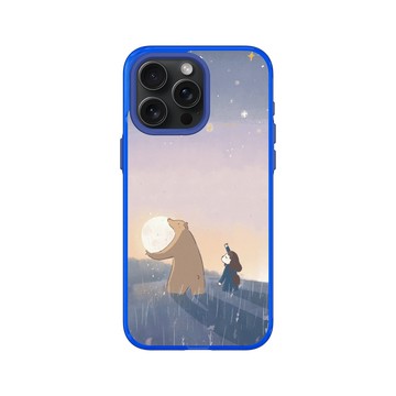 iPhone 15 Pro Max Clear 激光藍 - 咻咻熊 XiuXiubear - 我們送月亮回家吧