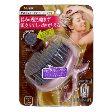 VeSS 髮質潔淨按摩洗髮梳 長短交叉梳齒設計 彈力按摩頭皮  KNS-600  1個