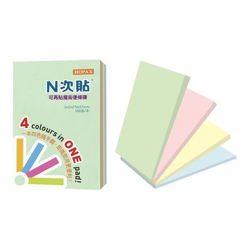 N次貼 4色魔術便條磚 3X2 / 4X3