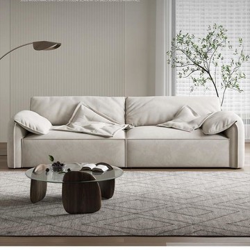 附發票 大象耳朵沙發客廳簡約現代意式極簡磨砂布藝單人網紅小戶型沙發